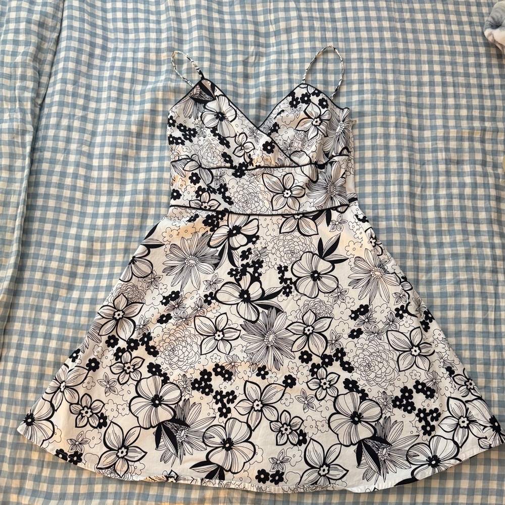 Romy Black and White Floral Dress
